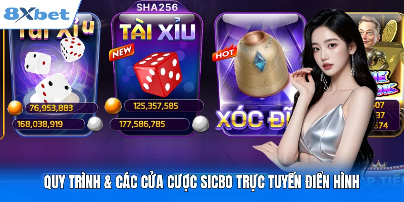 Quy trình & các cửa cược Sicbo trực tuyến điển hình
